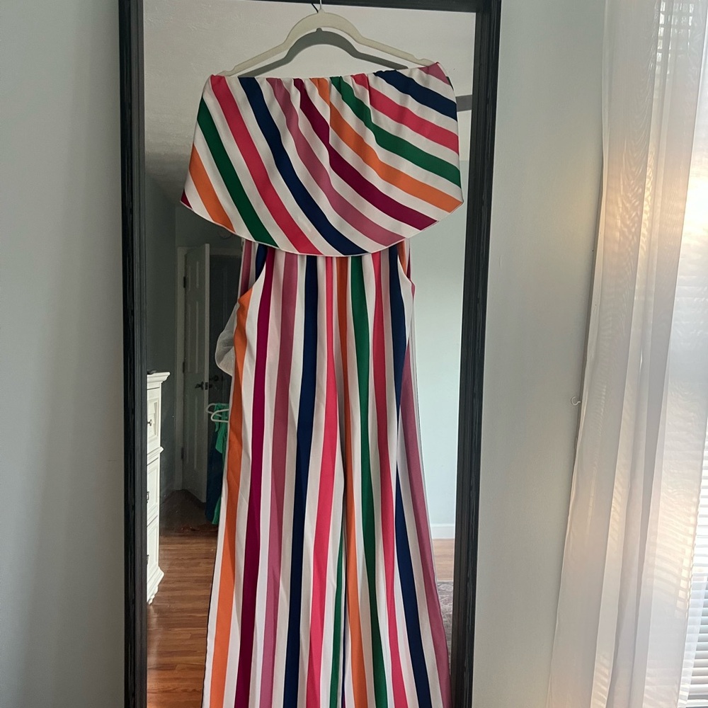 Deja Vu Colorful Striped Jumpsuit
